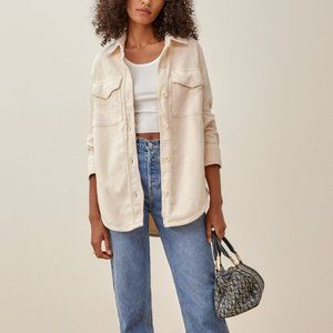 Reformation Jennings Corduroy Jacket in Almond Size M